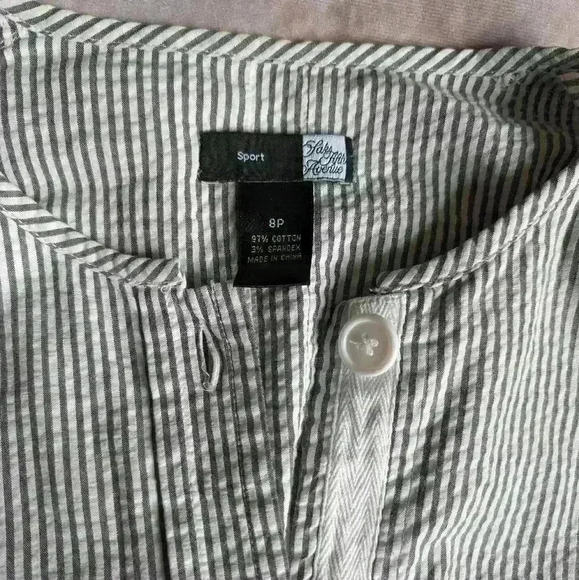 Coastal Seersucker Basics Belted Jacket - Picture 4 of 4